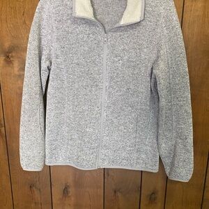 Swiss Tech Women's Light Gray Teddy Jacket